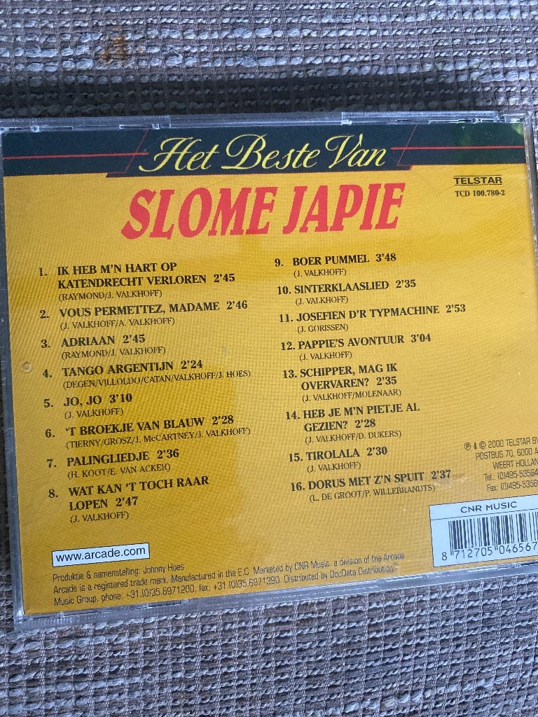 Het Beste Van Slome Japie CD - Volksmuziek, Gebruikt, Ophalen of Verzenden, Volksmuziek, Inclusief doosje