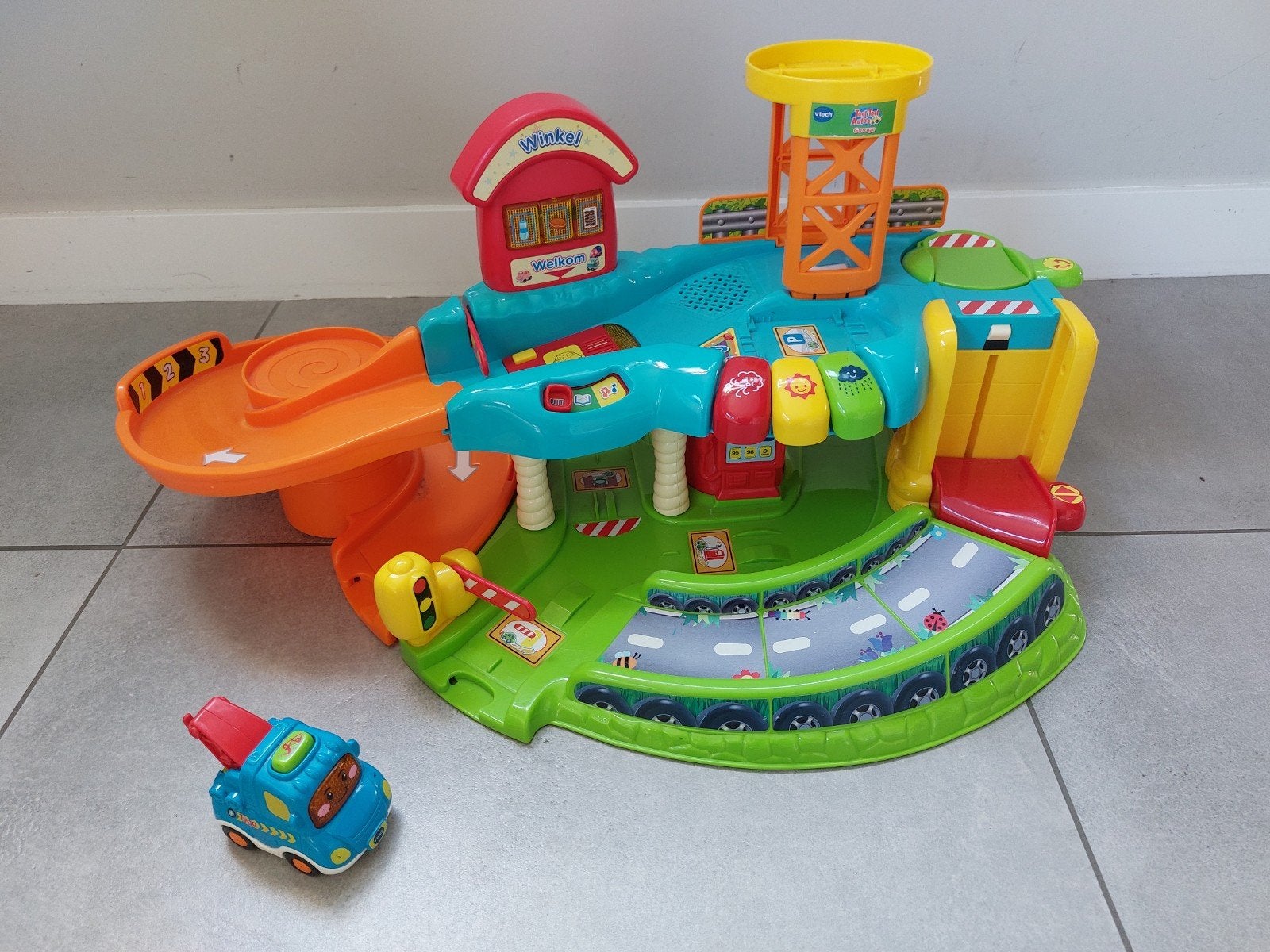VTech Toet Toet Auto's Garage met Tygo Takelwagen, Ophalen of Verzenden, Zo goed als nieuw, 6 maanden tot 2 jaar