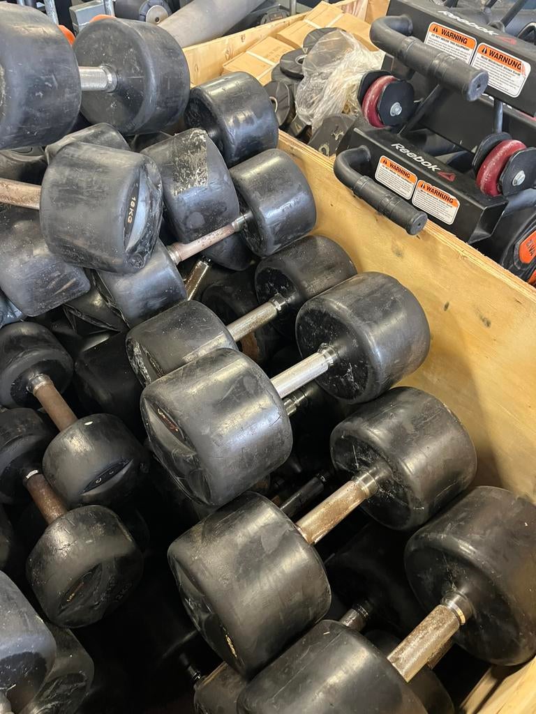 Lifemaxx rubberen dumbbells 24-38 kg dumbbell set, Ophalen, Dumbbell, Gebruikt, Dumbbells