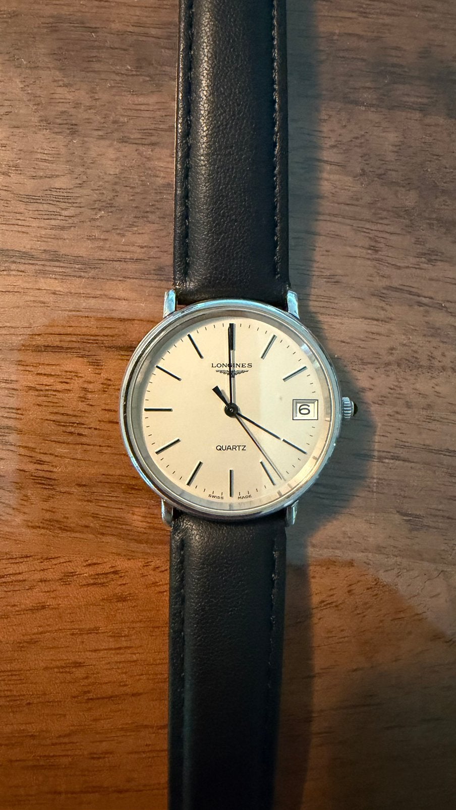 Longines quartz jaren 70 dresswatch (defect), Staal, Met bandje, Polshorloge, Longines