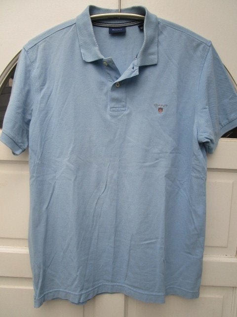 Klassieke Gant polo maat L, zie maten, Ophalen, Maat 52/54 (L), Blauw, GANT