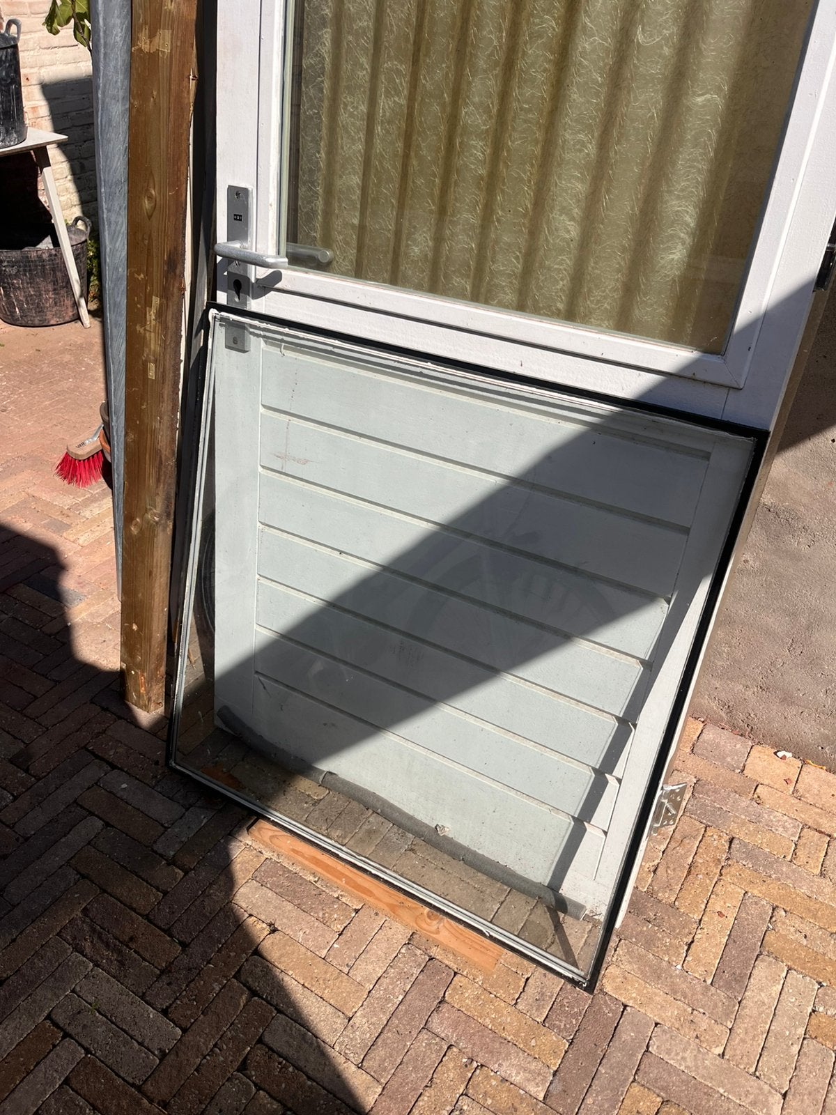 Glas 890x895mm, Doe-het-zelf en Verbouw, Glas en Ramen, Ophalen, Gevelraam of Ruit, Gebruikt, Minder dan 80 cm