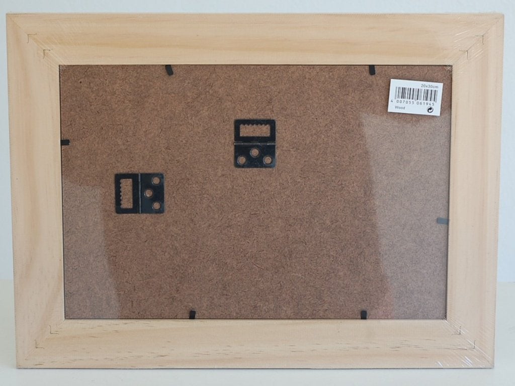 Houten fotolijst voor 2 foto's (10x15cm) of 1 foto (20x30cm), Audio, Tv en Foto, Beige, Onbekend@voorbeeld.com, Hout, Verzenden