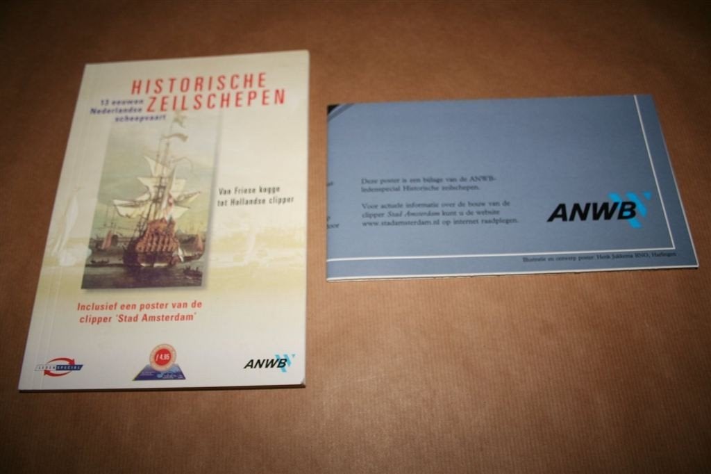 Historische zeilschepen — Ned. Scheepvaart — Met Poster, Ophalen of Verzenden, Zo goed als nieuw