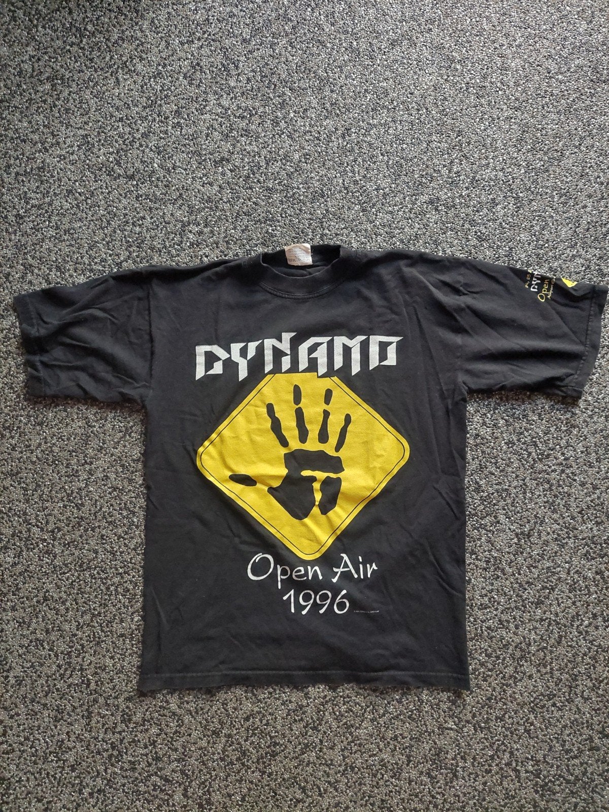 Vintage Dynamo Open Air 1996 T-shirt - Maat L, Ophalen of Verzenden, Zo goed als nieuw, Maat 52/54 (L), Zwart