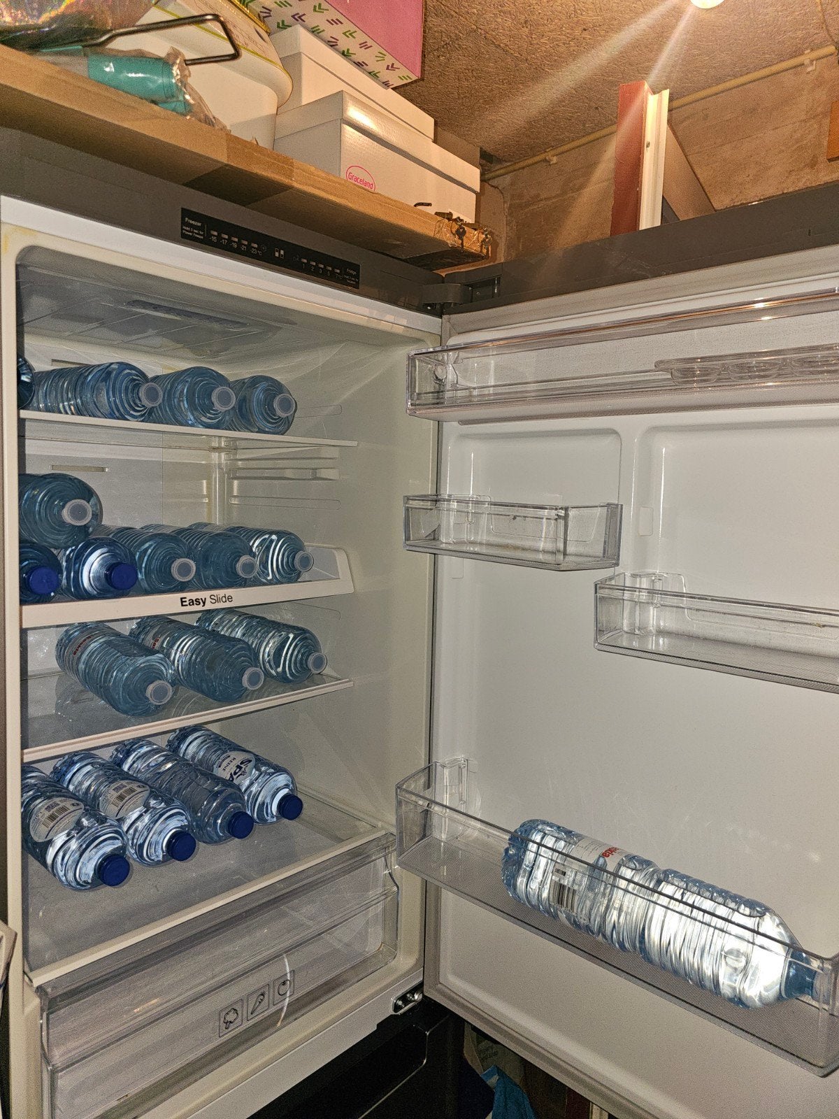 Samsung Koelkast met vriesvak - Zilver, Gebruikt, 200 liter of meer, 60 cm of meer, Met vriesvak