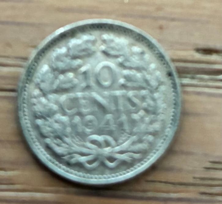 Set van 3 zilveren 10 cent munten Koningin Wilhelmina, Setje, Zilver, Ophalen of Verzenden, 10 cent