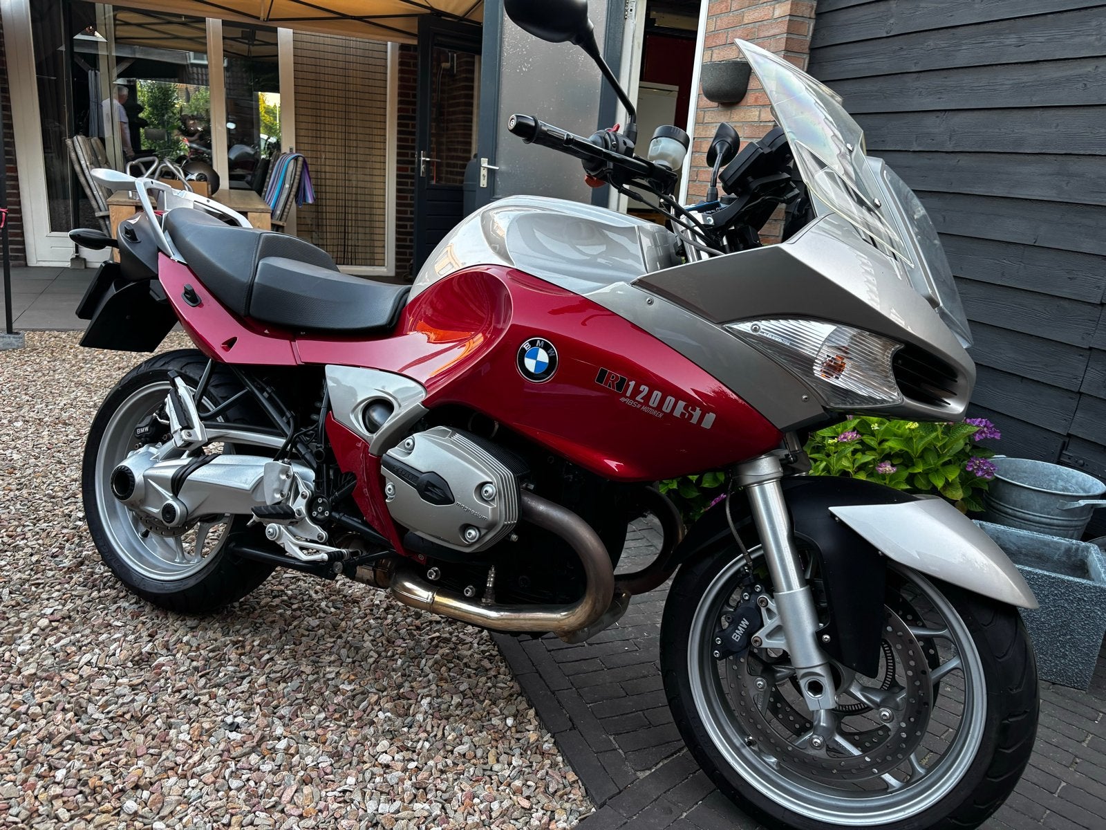 BMW R1200ST met Superbike stuur en zijkoffers, 2 cilinders, Occasion, Motorrijbewijs A, 1170 cc