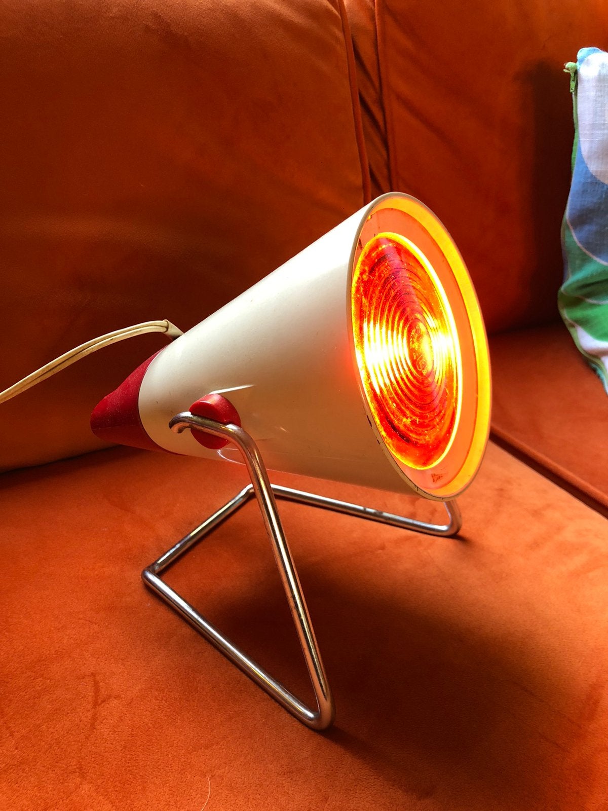 Infrarood lamp Philips vintage, Gebruikt, Metaal of Aluminium, Vintage, Vloerspot of Grondspot