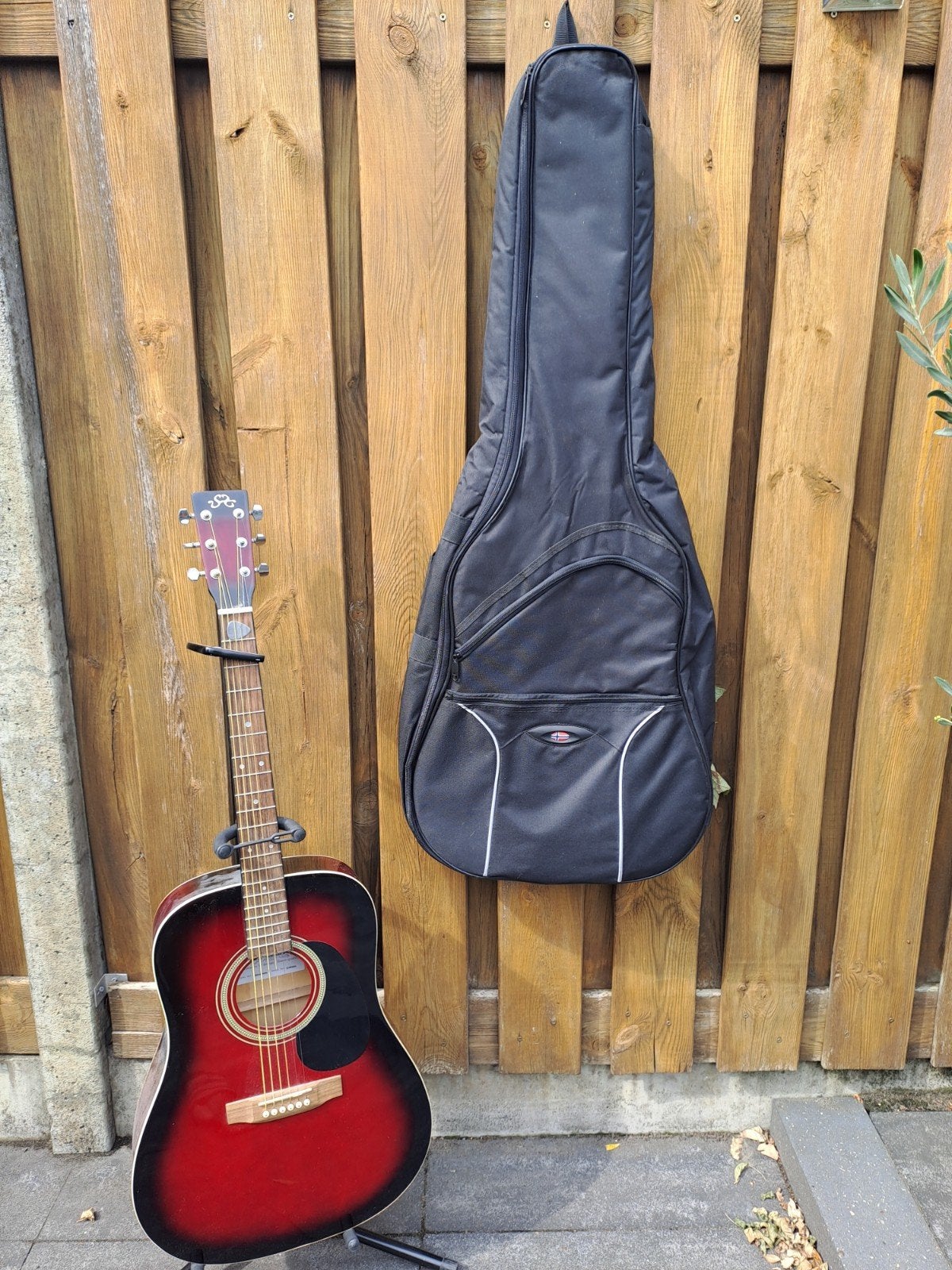 SX Guitars MD160/RDS Western gitaar met accessoires, Ophalen, Zo goed als nieuw, Western- of Steelstringgitaar