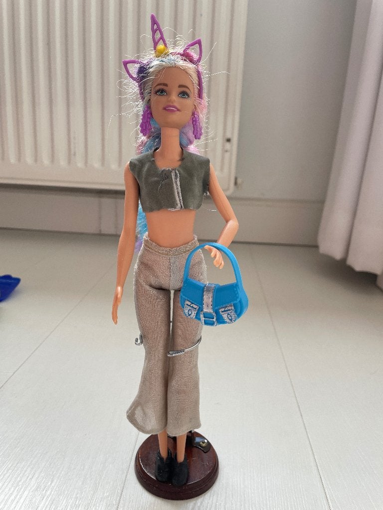 Barbie unicorn haarband, Ophalen of Verzenden, Zo goed als nieuw, Pop