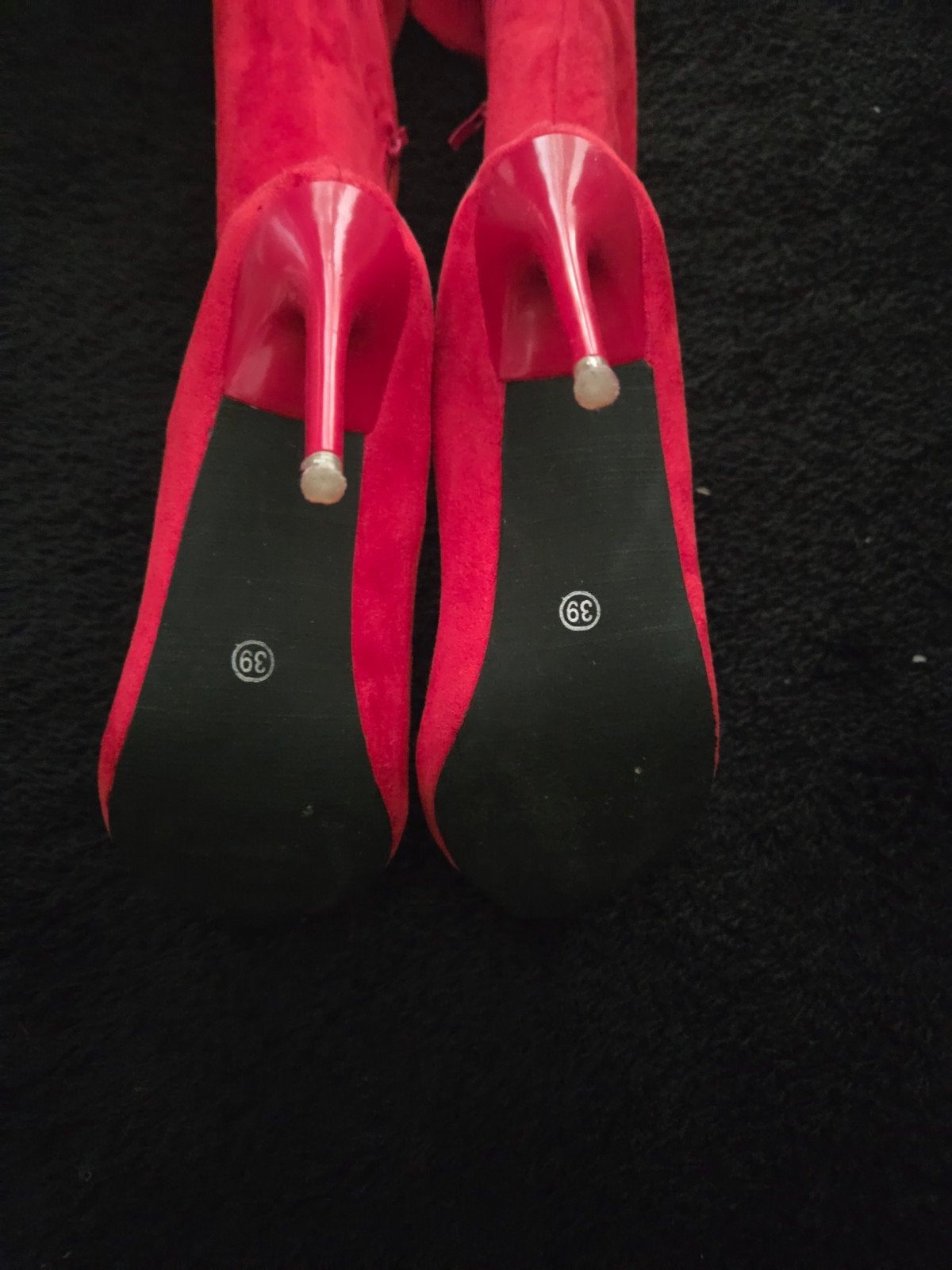 Overknee laarzen, Kleding | Dames, Ophalen of Verzenden, Zo goed als nieuw, Rood, Hoge laarzen