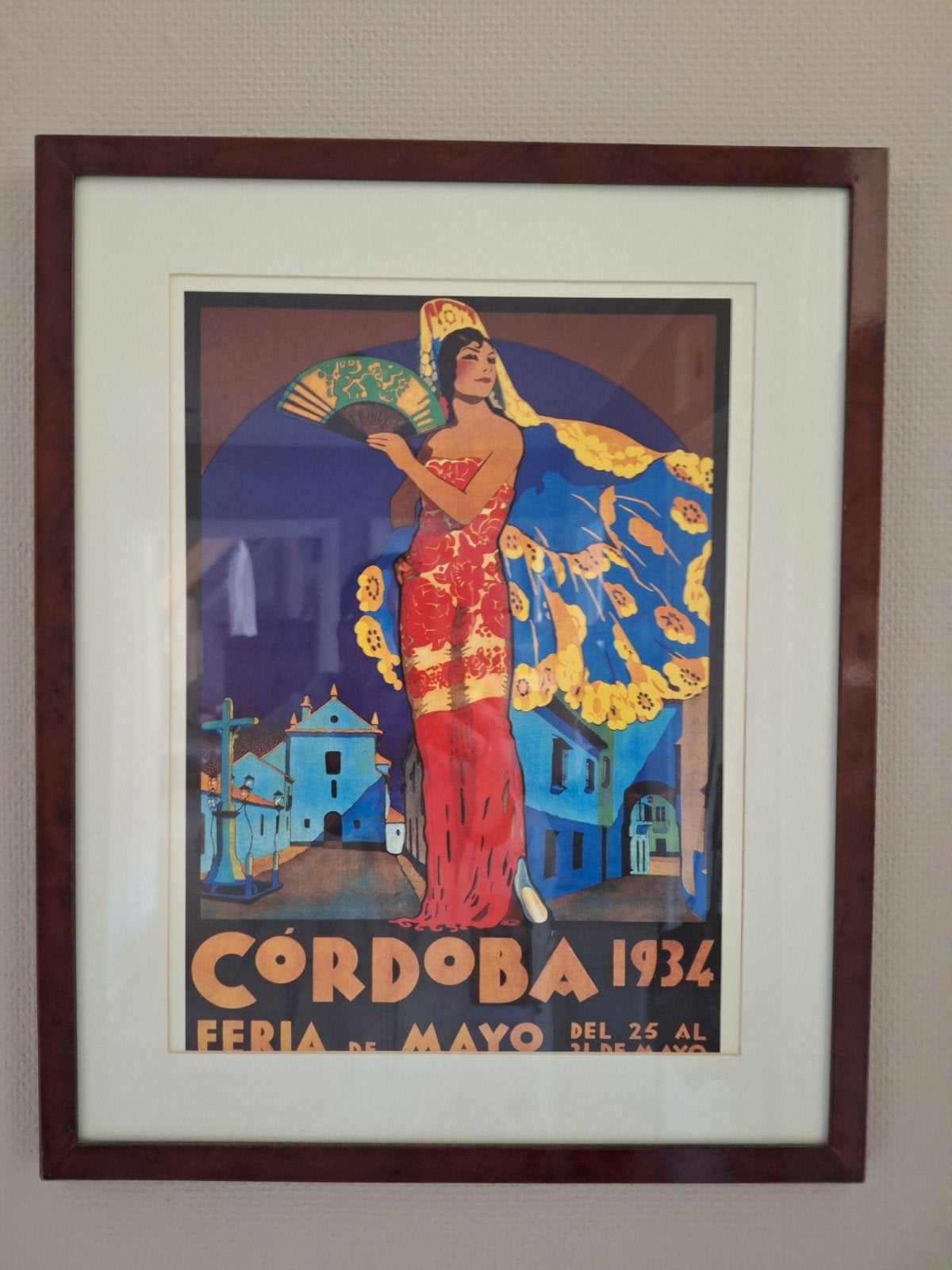 2 ingelijste vintage Spaanse posters  en 1 moderne poster, Ophalen, Minder dan 50 cm, 50 tot 75 cm, Zo goed als nieuw
