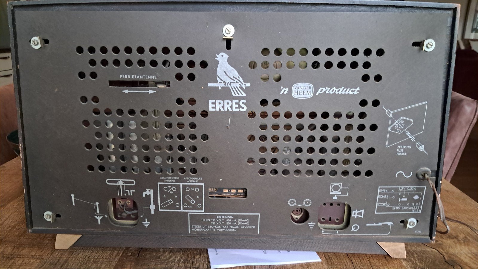 Erres Radio - Vintage buizenradio, Ophalen, Gebruikt, Radio