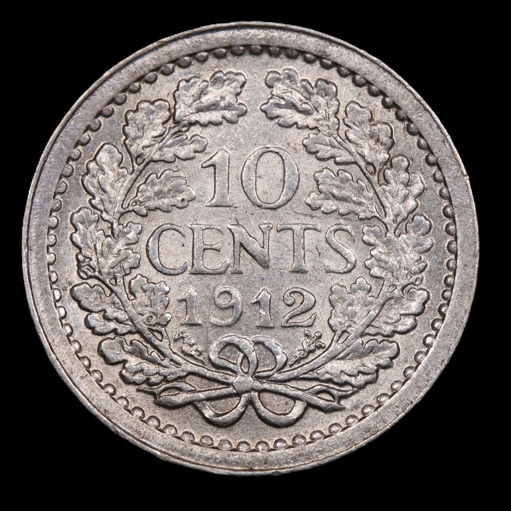 10 cent 1912. Pr/ Unc., Zilver, Ophalen of Verzenden, 10 cent, Koningin Wilhelmina