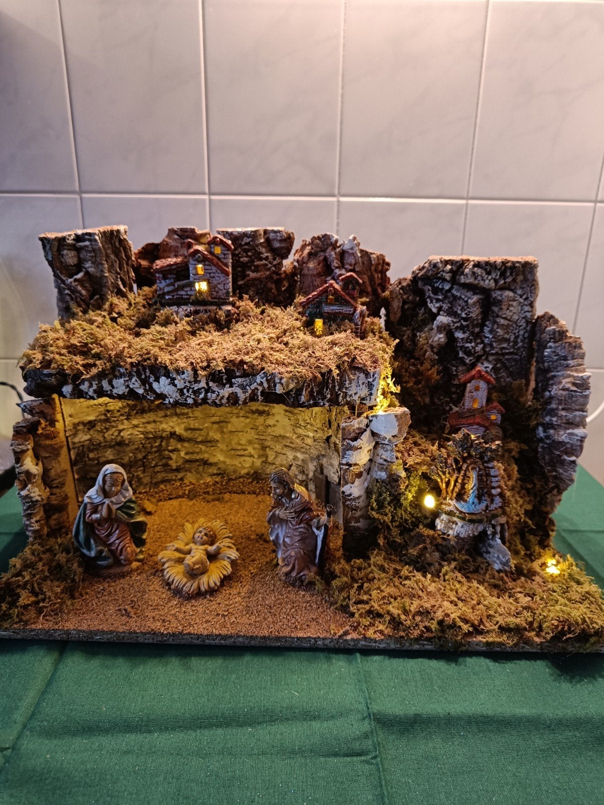 Kerststal met verlichting, Ophalen