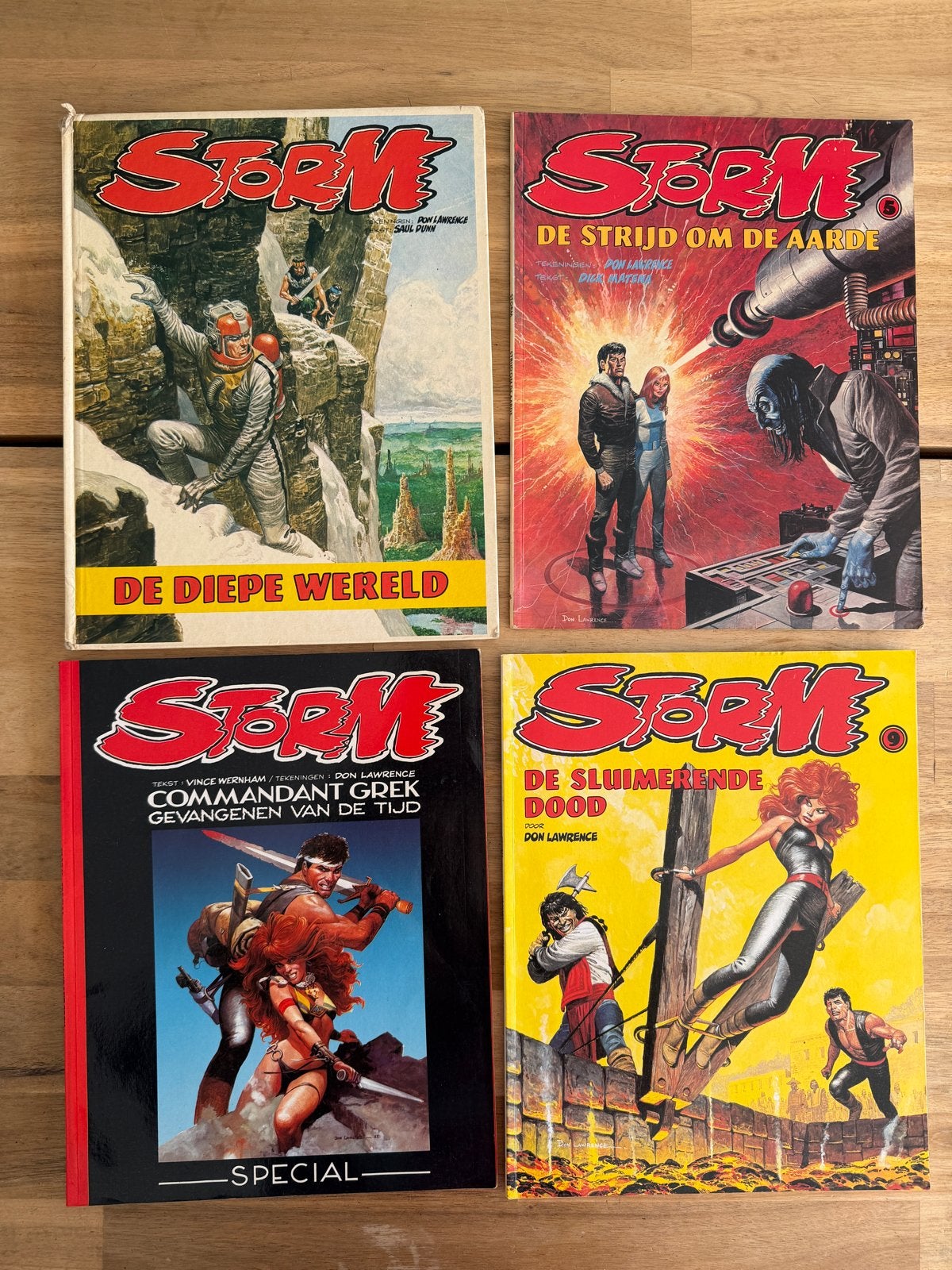 Storm: De Diepe Wereld (1e druk HC), Commandant Grek e.a., Gelezen, Ophalen of Verzenden, Don Lawrence, Meerdere stripboeken