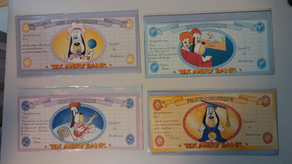 Droopy Tex Avery Wolf meisje kaarten feestkaarten tekenfilm, Ophalen of Verzenden, Overige figuren, Zo goed als nieuw, Overige typen
