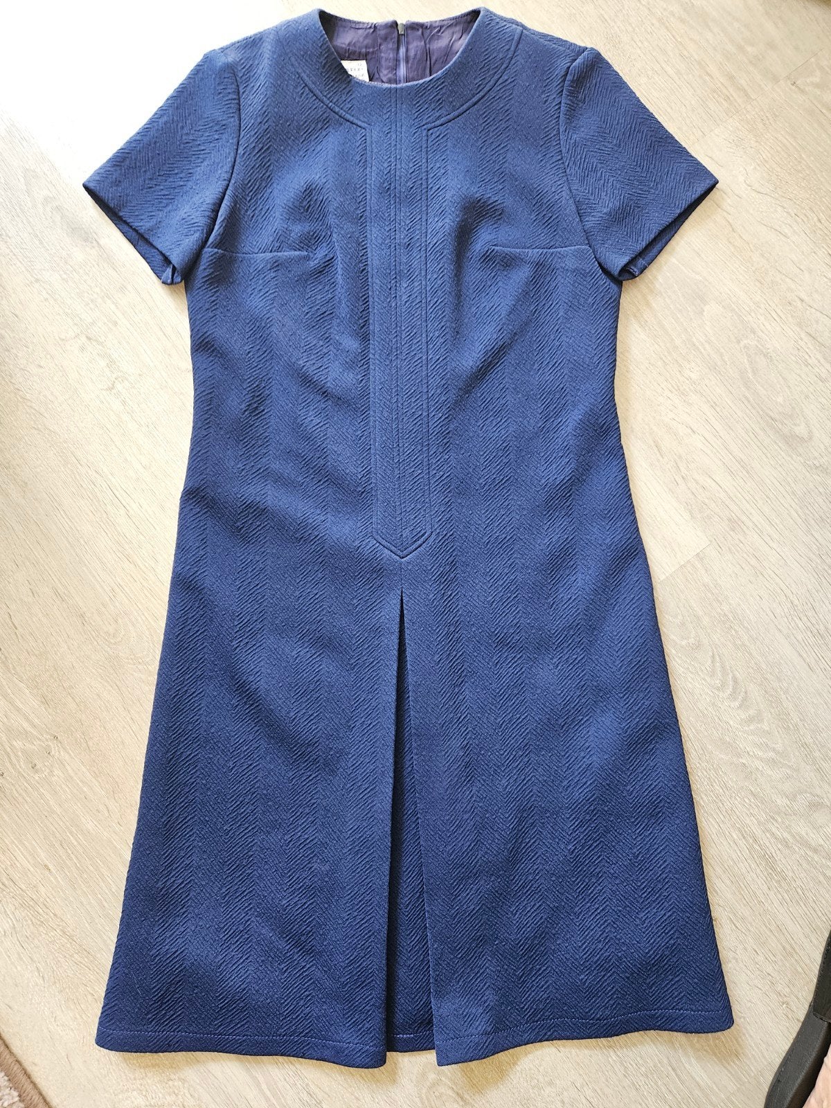 Vintage 1960s Lapidus of Sweden Mod A-Lijn Jurk maat 34/36, Ophalen, Blauw, Zo goed als nieuw, Maat 34 (XS) of kleiner