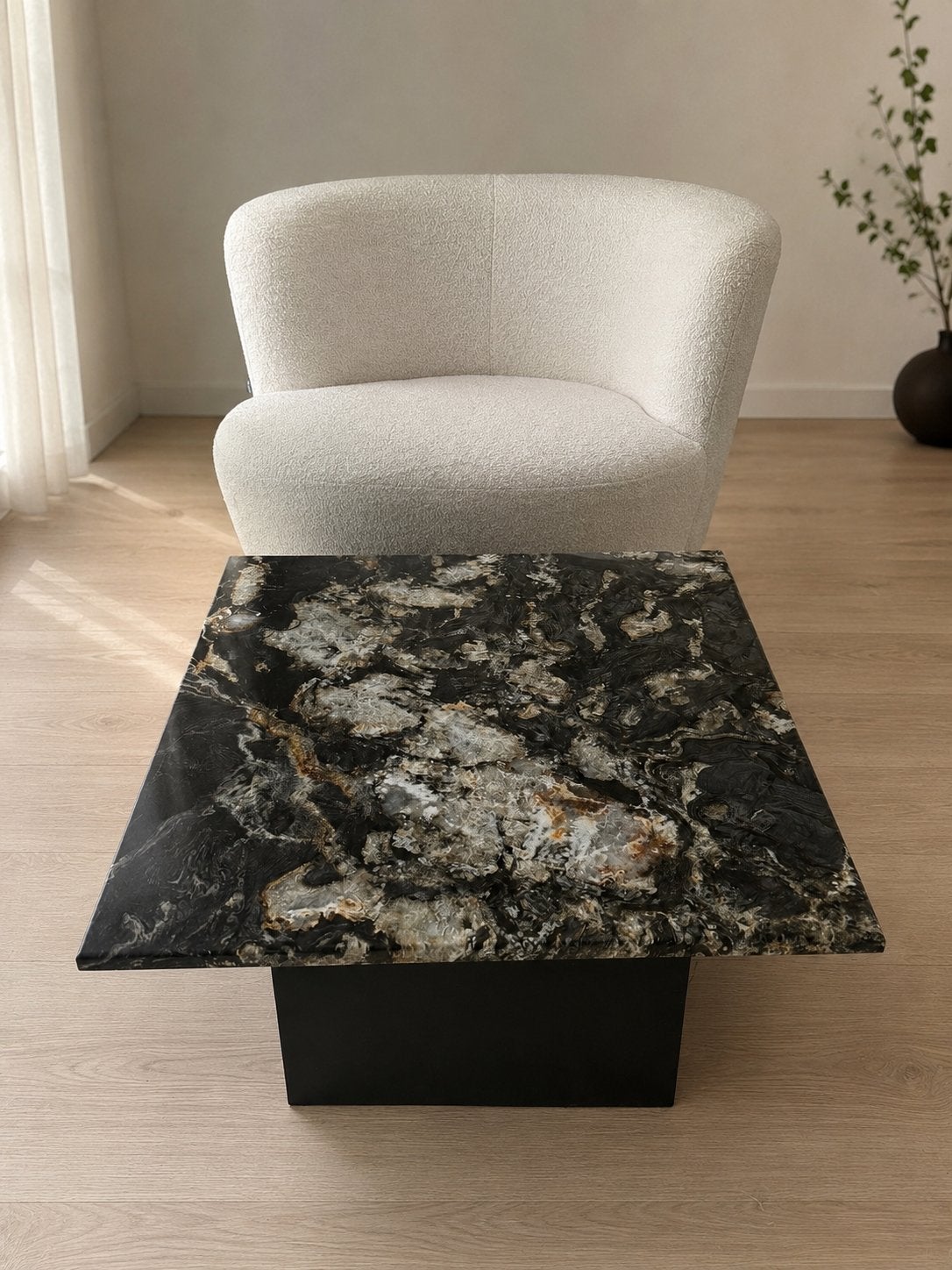 Salontafel marmer kwartsiet nieuw, Ophalen, 100 tot 150 cm, 50 tot 100 cm, Zo goed als nieuw