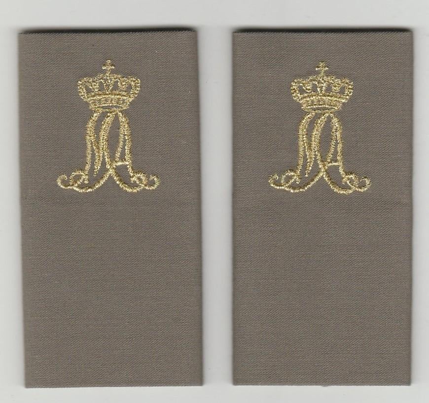 set Rangen epauletten KMA Cadet in opleiding tot Officier, Verzenden, Landmacht, Nederland, Embleem of Badge