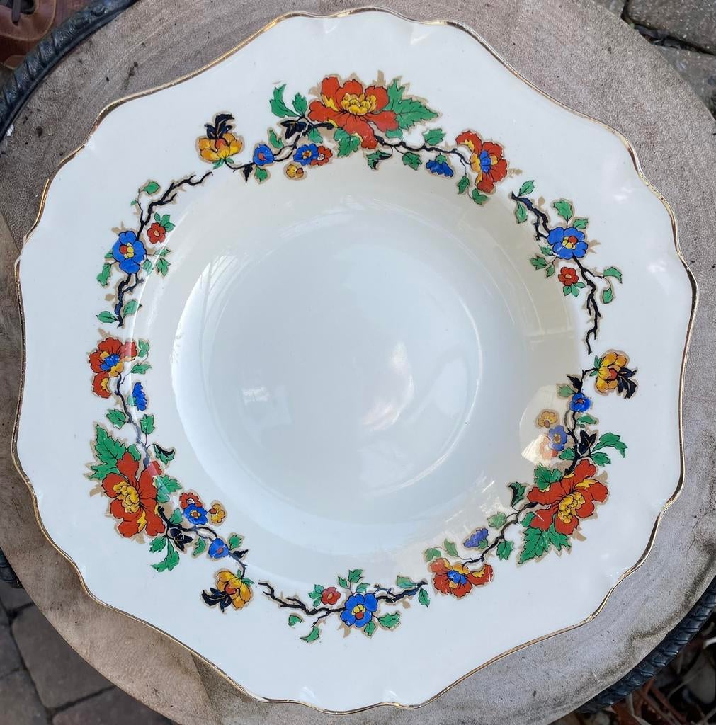 Engels eetservies John Maddock 12 platte borden extra!!, Antiek en Kunst, Ophalen