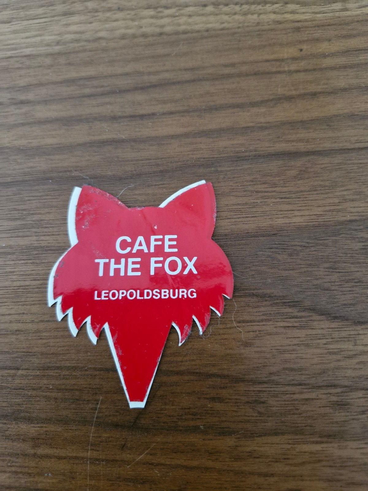 9814 Sticker Cafe The Fox Leopoldsburg, Ophalen of Verzenden, Gebruikt