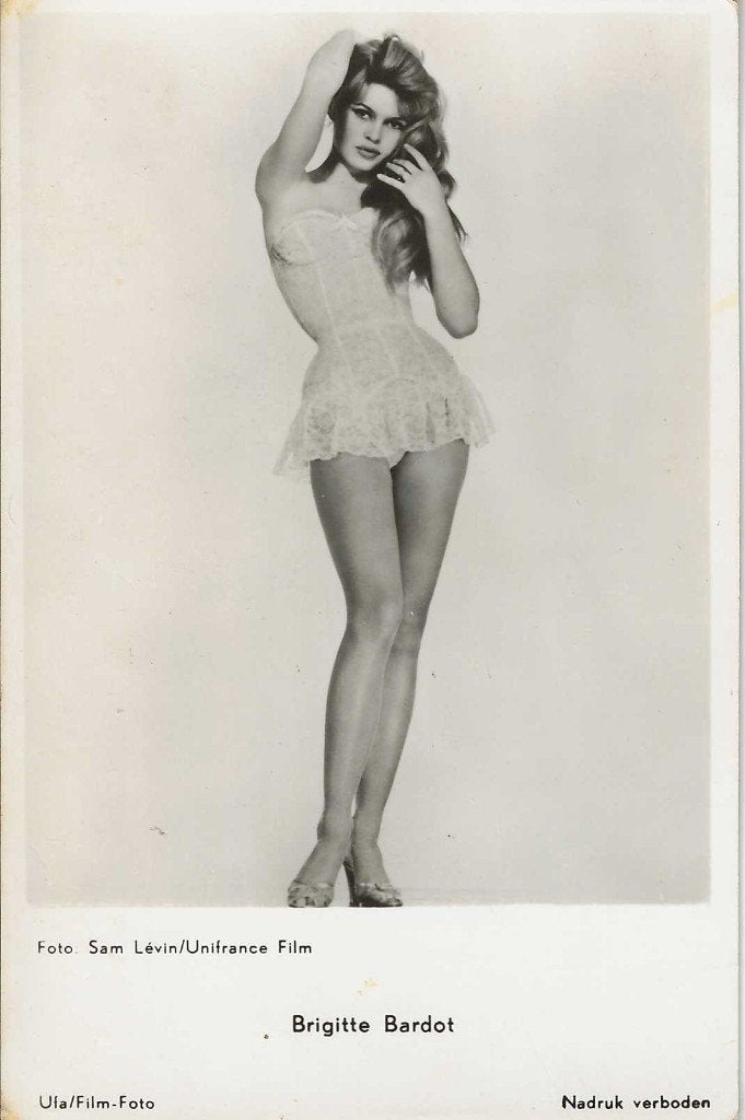 Filmsterren ansichtkaart Brigitte Bardot, Verzenden, 1940 tot 1960, Ongelopen, Sterren en Beroemdheden