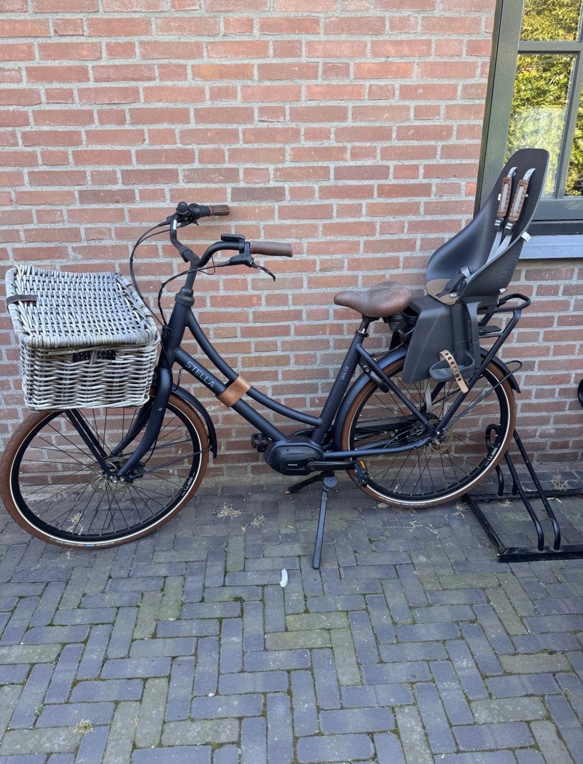 Stella elektrische fiets met kinderzitje en mand, Fietsen en Brommers, 50 tot 53 cm, Schijfrem, Ophalen, Overige merken