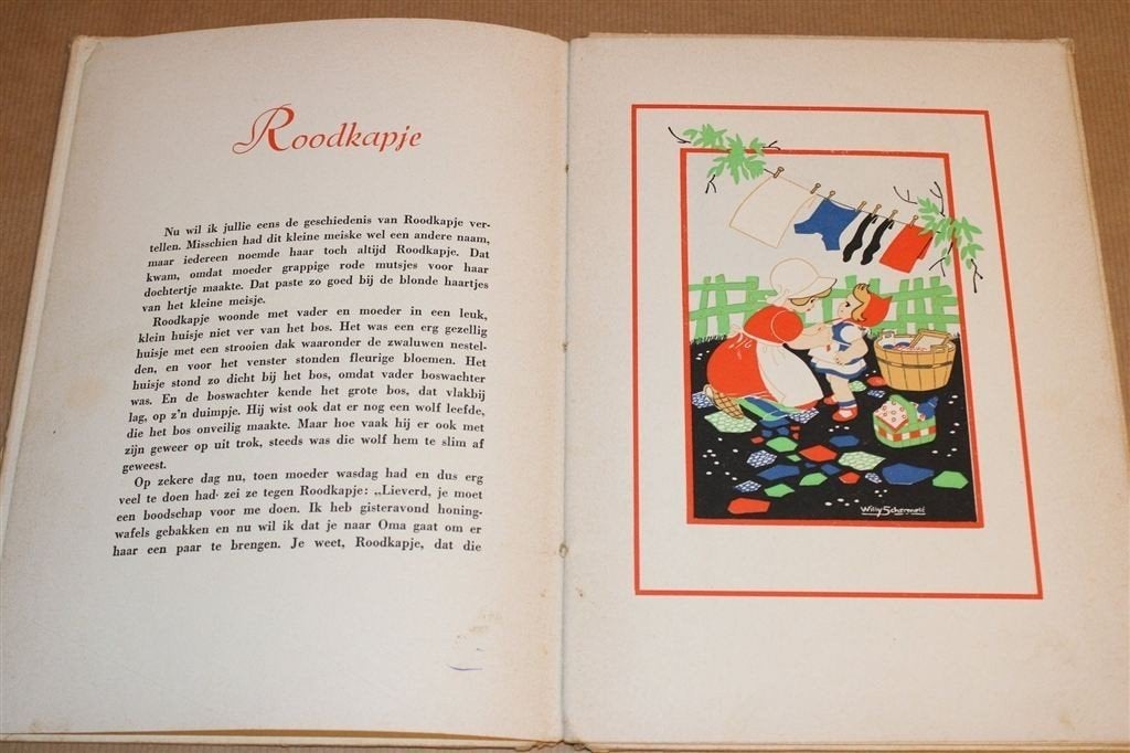 Willy Schermelé: Roodkapje [Jaren \'50] — Vintage Prentenboe, Ophalen of Verzenden, Gelezen