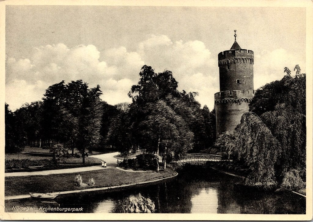 Nijmegen - 9 oude ansichtkaarten Kronenburgerpark Kruittoren, Verzamelen, Ansichtkaarten | Nederland, Verzenden, 1960 tot 1980