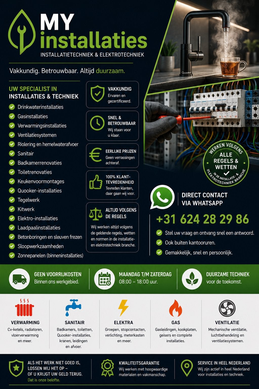 Loodgieter en elektricien