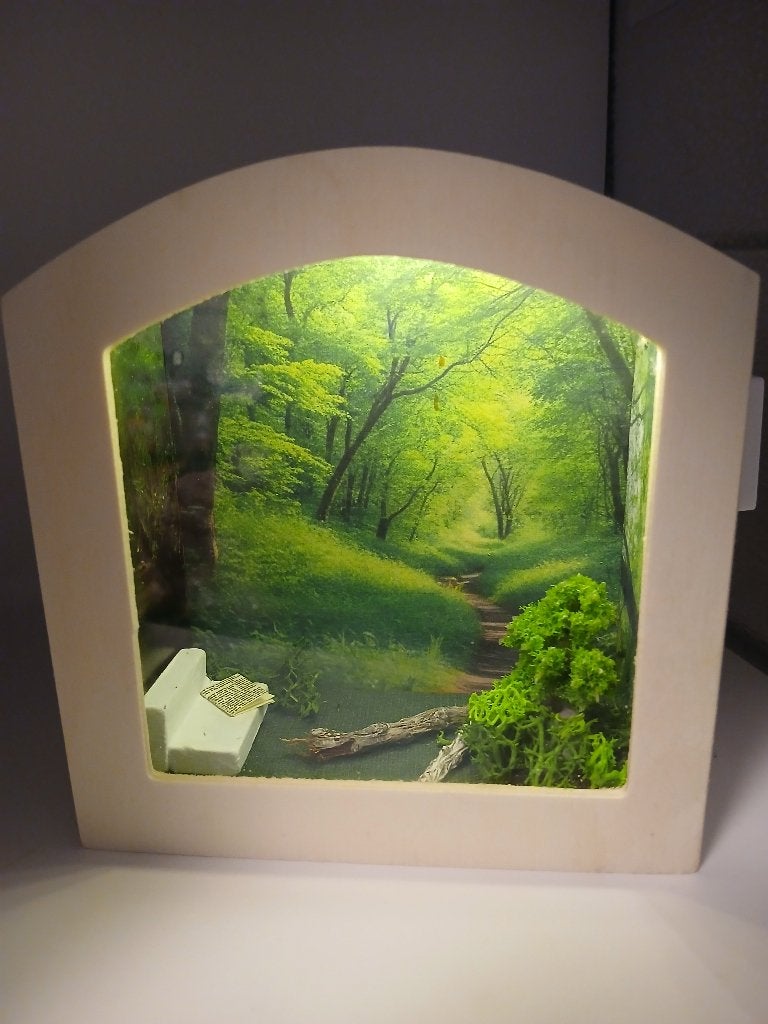 diorama kijkkast sfeerlicht miniatuur, Hout, Meerkleurig, Overige stijlen, Nieuw
