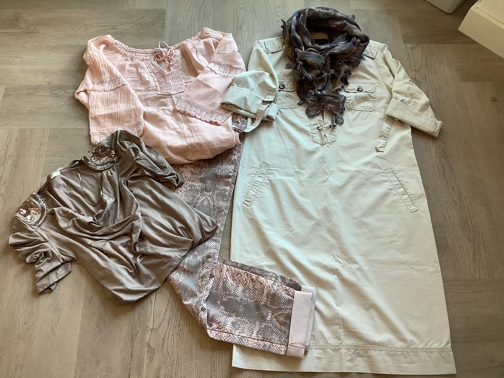 Set met Bandolera jurk+broek+shirt+blouse en sjahwl zgan, Ophalen of Verzenden, Zo goed als nieuw, Maat 38/40 (M)