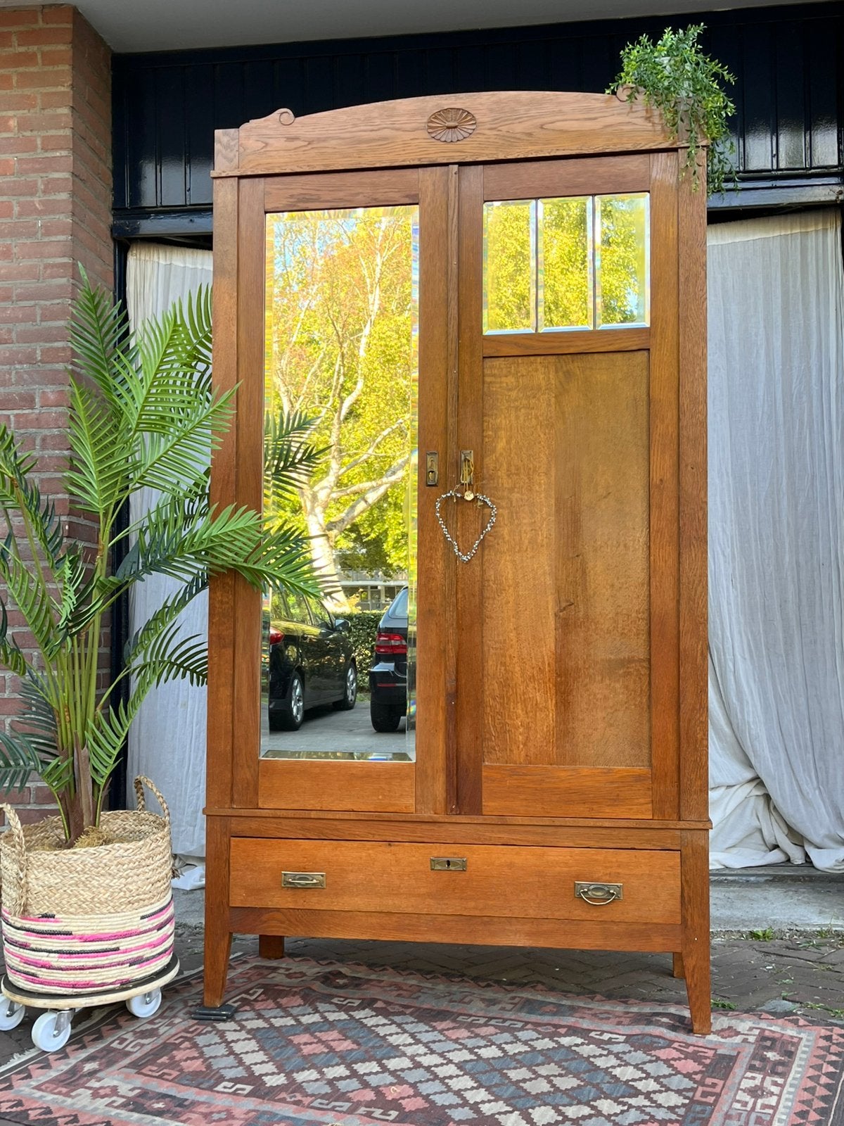 Leuke kledingkast in Art Nouveau stijl, Huis en Inrichting, Kasten | Kledingkasten, Ophalen of Verzenden, 50 tot 75 cm, 50 tot 100 cm