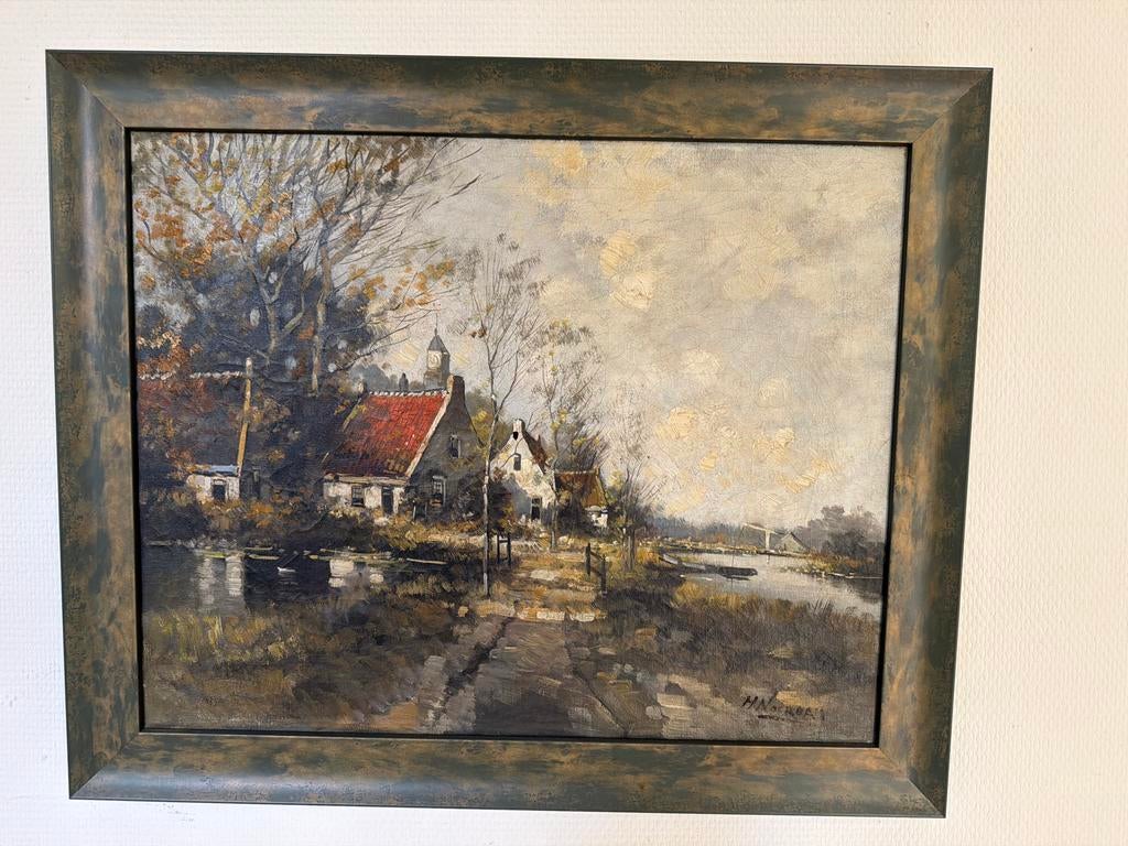 Olieverfschilderij Herman  noordermeer, Antiek en Kunst, Kunst | Schilderijen | Klassiek, Ophalen
