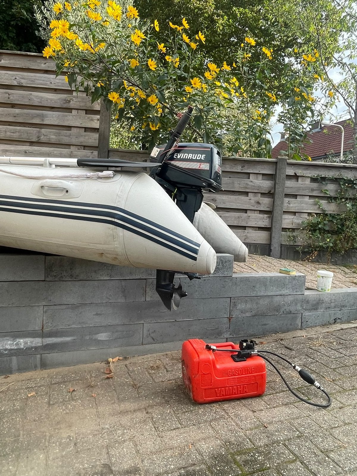 Plastimo rubberboot met buitenboordmotor en accessoires, Watersport en Boten, Airdeck, Ophalen, Overige merken, Gebruikt