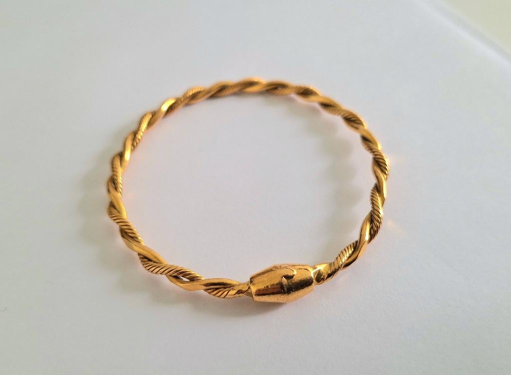 22 karaat gouden slavenarmband, Sieraden, Tassen en Uiterlijk, Armbanden, Ophalen, Zo goed als nieuw, Goud, Goud