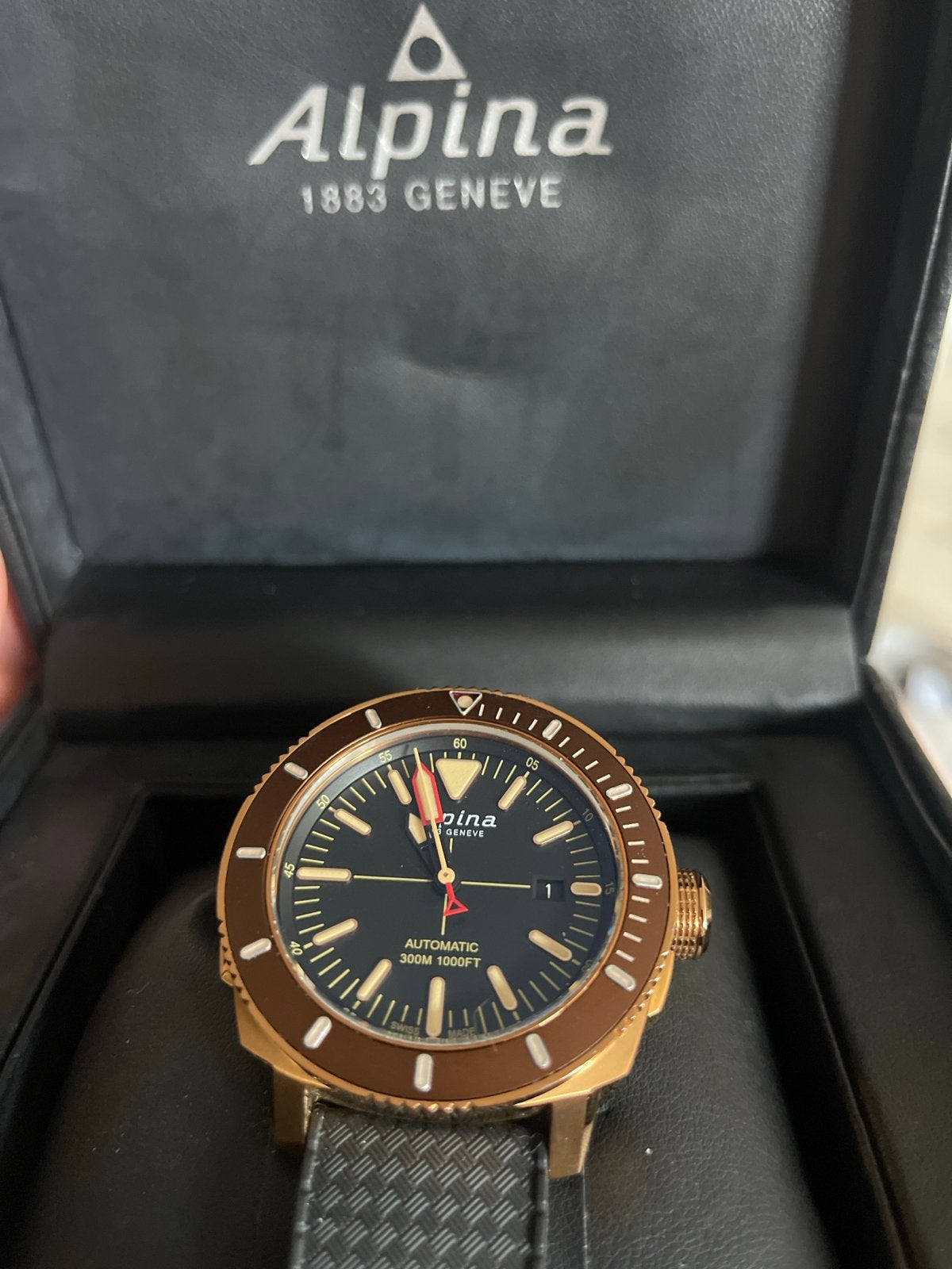 Alpina Seastrong Diver AL-525LBB4V4 - Zo goed als nieuw, Overige materialen, Polshorloge, Kunststof, Zo goed als nieuw