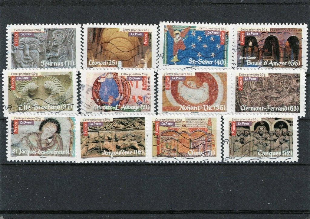 Frankrijk michel  4926-4937 Romaanse kunst, Ophalen of Verzenden, Gestempeld