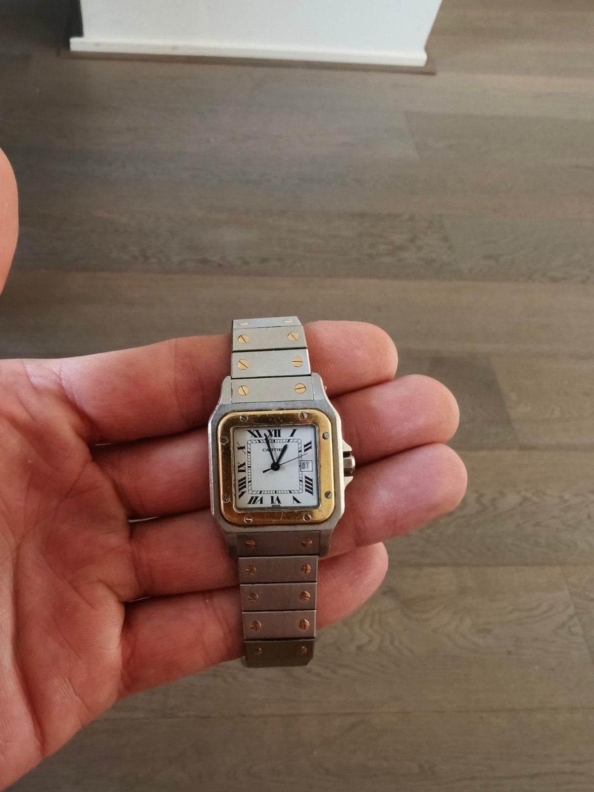 Cartier Santos Galbée horloge - Staal en Goud, Ophalen