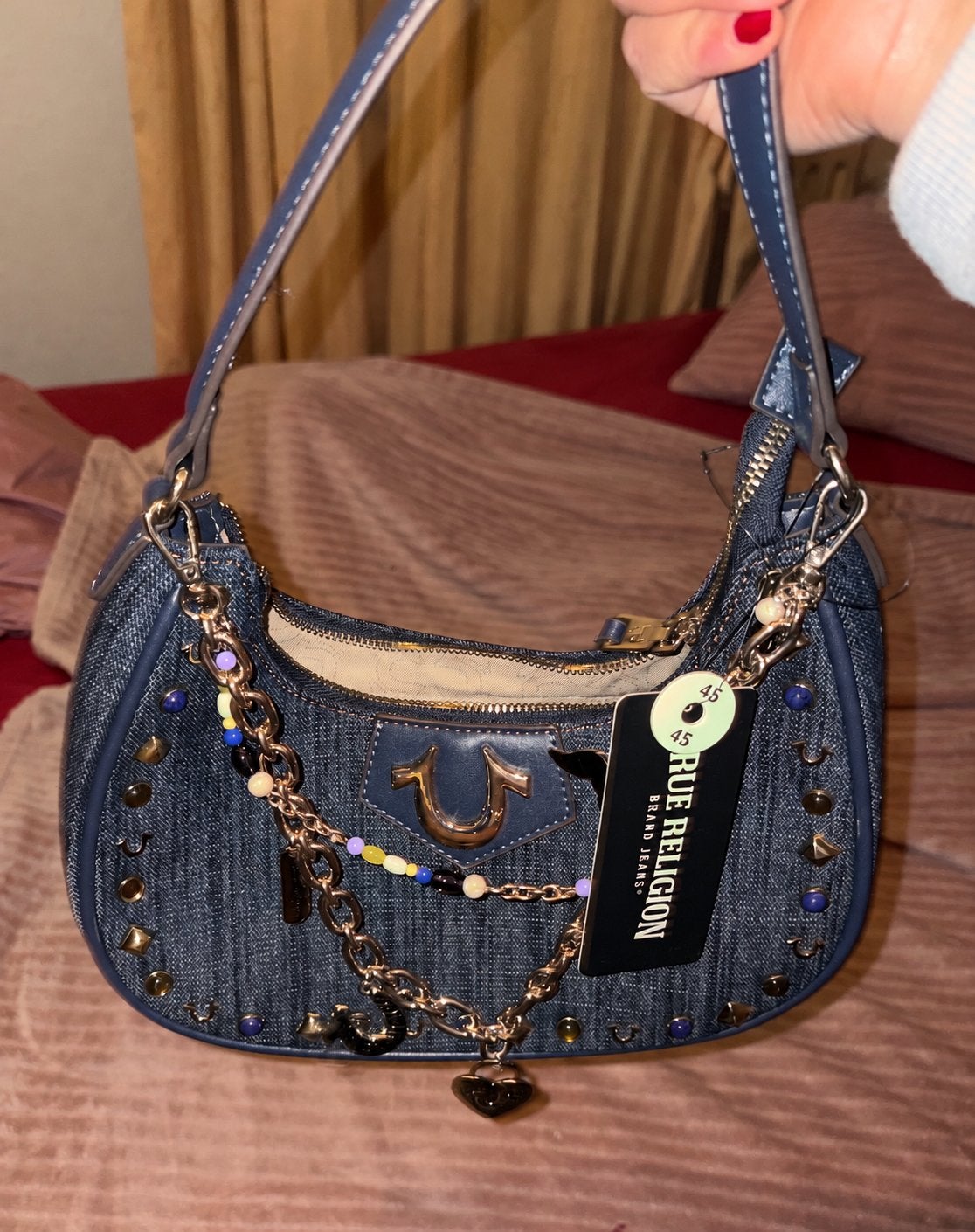 True religion boho shoulder tasje, Ophalen of Verzenden, Nieuw, Blauw, Schoudertasje