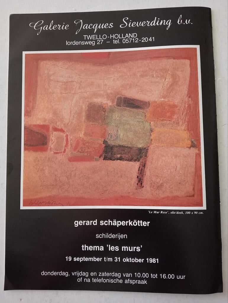Gerard Schaperkotter affiche Les Murs 1981, Ophalen of Verzenden, 1980 tot heden, Tijdschrift