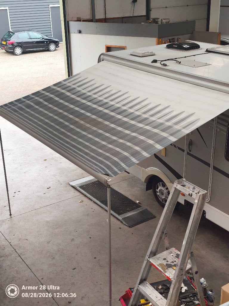 Thule 5003 cassette luifel 3.5 meter voor camper of caravan, Ophalen, Gebruikt