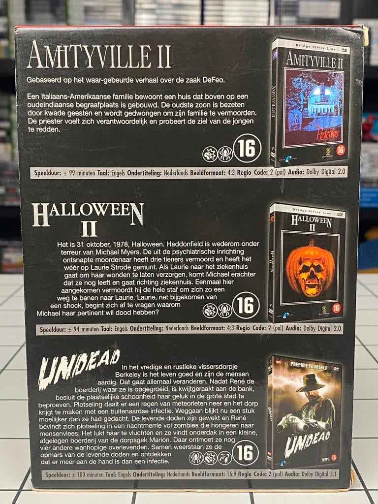 Horror DVD Box Set Halloween II Amityville Undead, Vanaf 16 jaar, Ophalen of Verzenden, Zo goed als nieuw, Boxset