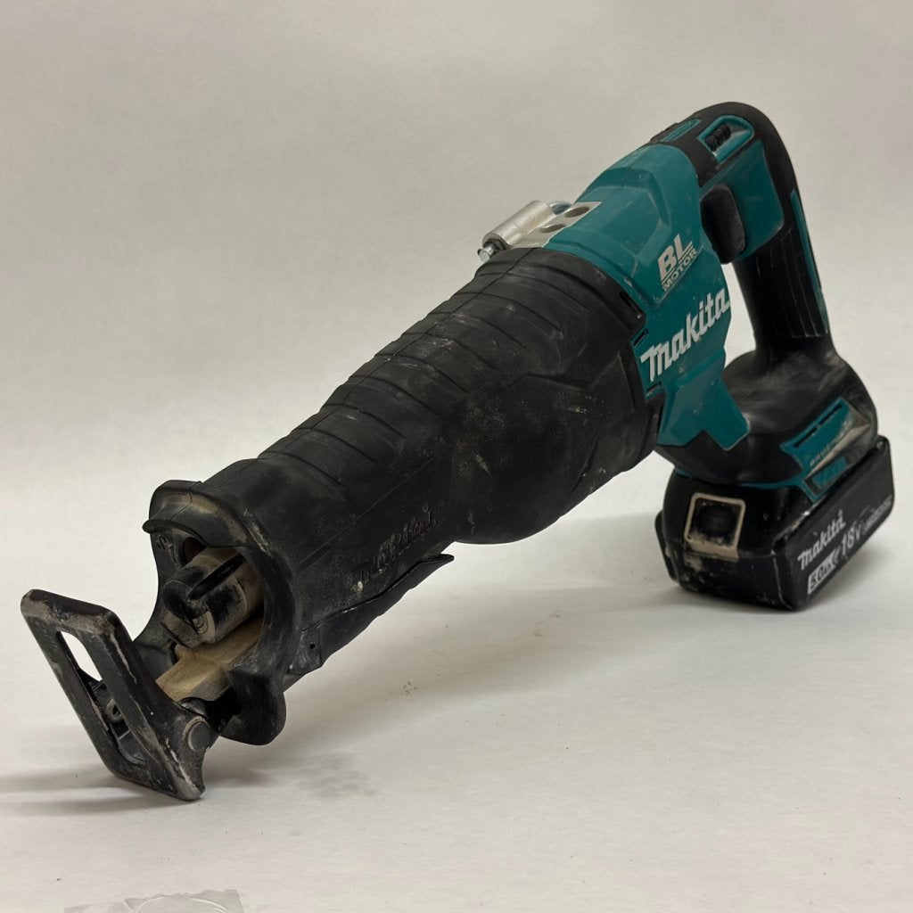Makita DJR187 Reciprozaag + 18v 5Ah Accu, Doe-het-zelf en Verbouw, Gereedschap | Zaagmachines, Makita, Zo goed als nieuw, Support@makita.com