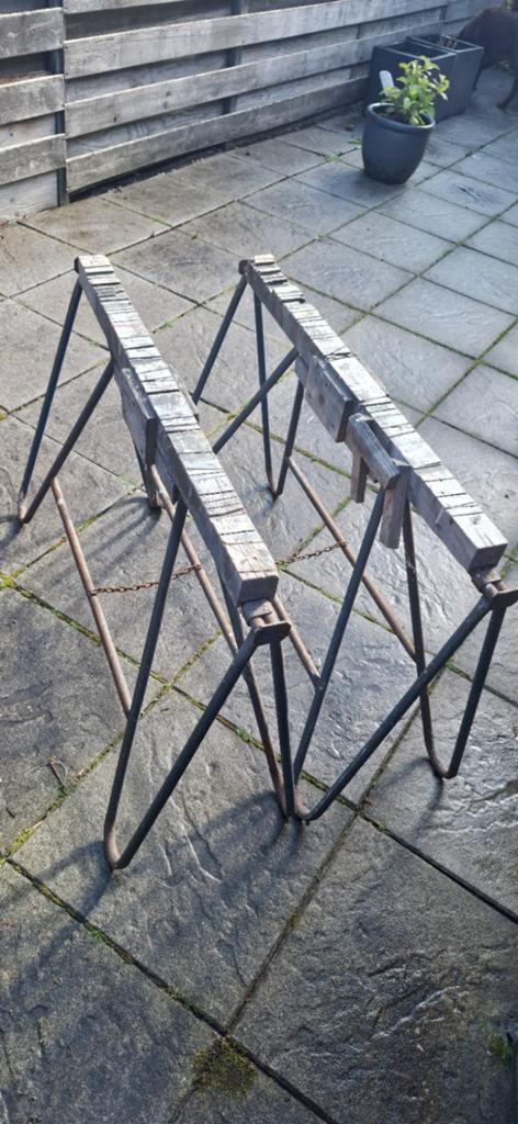 Robuuste schragen - ideaal voor klussen en projecten, Ophalen of Verzenden, Gebruikt, 70 tot 120 cm, Inklapbaar