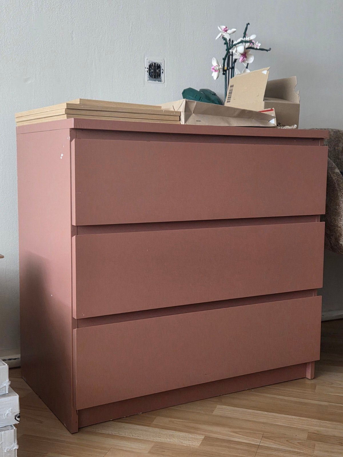 Ikea malm kast 3 lades GRATIS, Gebruikt, 3 of 4 laden, Minder dan 100 cm, 25 tot 50 cm