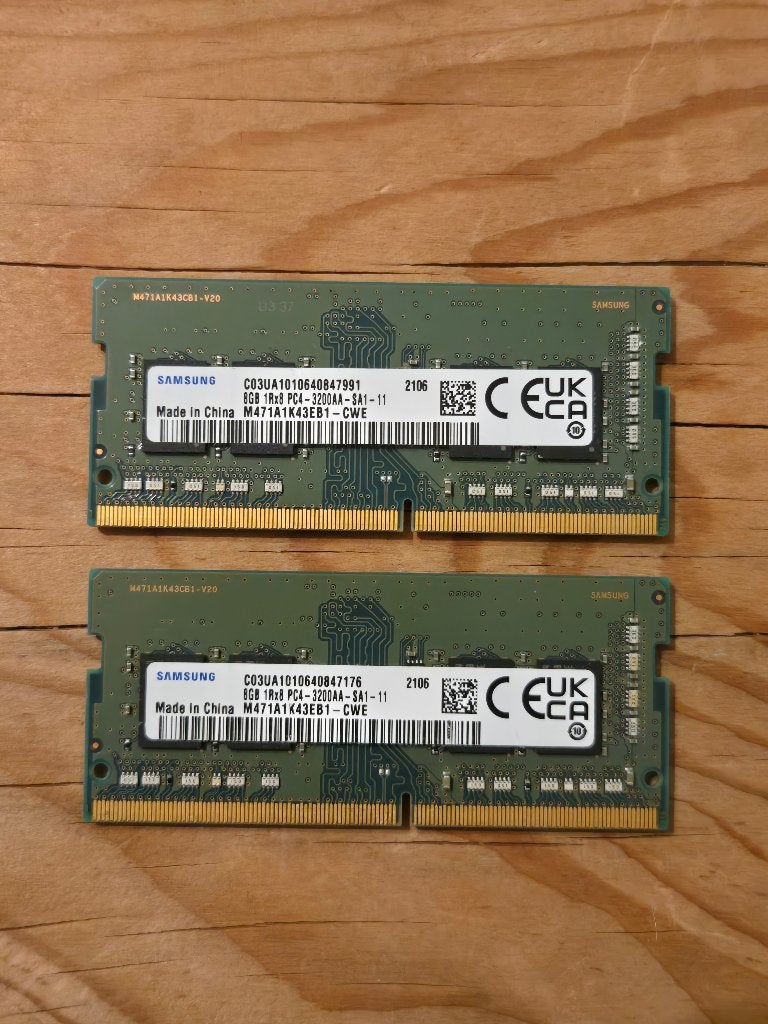Samsung 16GB DDR4 3200MHz Laptop RAM (2x8GB) | Lenovo Legion, DDR4, Ophalen of Verzenden, Zo goed als nieuw, Laptop