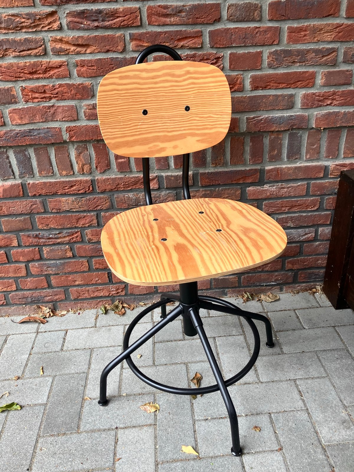 Kinder bureaustoel - Hout en Zwart Metaal, Ophalen, Gebruikt, Overige kleuren, Bureaustoel